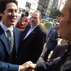 Meeting pastor Joel Osteen in NYC at event.