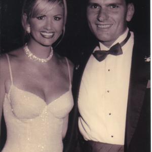 Early career photo with Nancy Odell of the TV show Access Hollywood at the Miss America Pageants