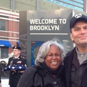 With Shannon RobinsonJackies sister as guest at ceremony at Barclays Center