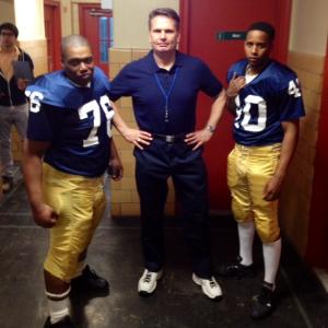 Off set pic as tough college football coach principal on ESPN commercial Awesome!!!!