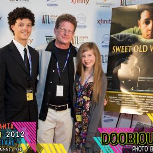 World premier of Sweet Old World at the Atlanta Film Festival 2012 From right to left Jacques Colimon David Zeiger and his daughter Celia Zeiger