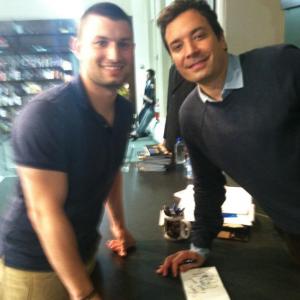 With Jimmy Fallon.