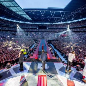 Still of Liam Payne Harry Styles Zayn Malik Niall Horan and Louis Tomlinson in One Direction Where We Are  The Concert Film 2014