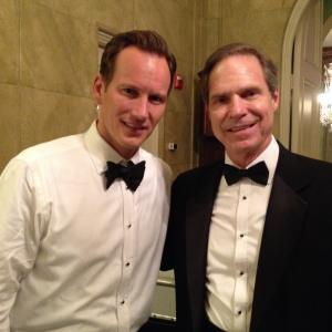 Randall Taylor with Patrick Wilson on the set of Zipper