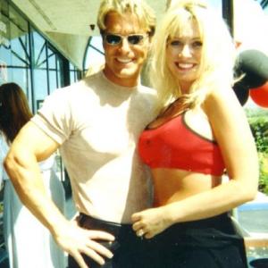 Eileen Prudhont  Clark Bartram at autograph signing as fitness models