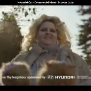 Hyundai Car Advert 2011 Character - Scooter Lady