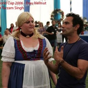 Pepsi Advert - World Cup '06 With the Director Tarzam Singh Character Frau Helmut - German Goal Keeper Who saves David Beckhams goal & gets his shirt at the end