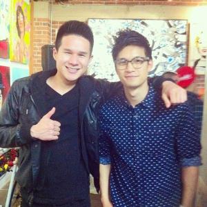 Charles Chen with Harry Shum from GLEE