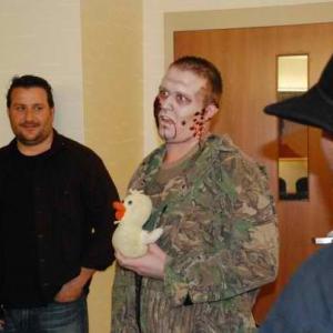 Ben as Zombie 1 on the set of Revelation