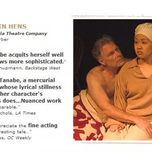 Review highlights for Knives in Hen, performed at Rude Guerrilla Theatre.