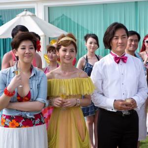 Still of Ekin Cheng Charlene Choi and Joyce Cheng in Wo lao gong m sheng xing 2012