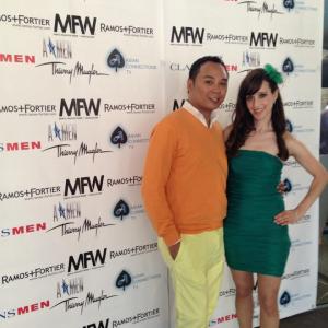 Hosting for VTV at Mens Fashion Week cohosts Goldie Hoffman  modelmanager Jorge Ramos