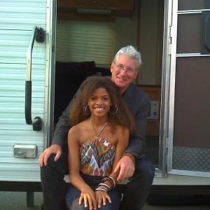 Reilly Stith and Richard Gere on the set of Brooklyns Finest