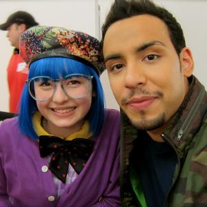 with Victor Rasuk, on the set of HBO's How to Make It in America