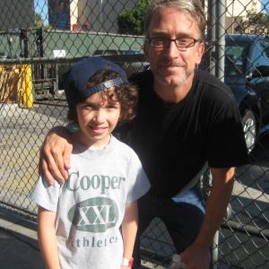 Max and Andy Dick at The Jimmy Kimmel Show. (Andy was filming the now famous Jet Blue raging flight attendant skit:)