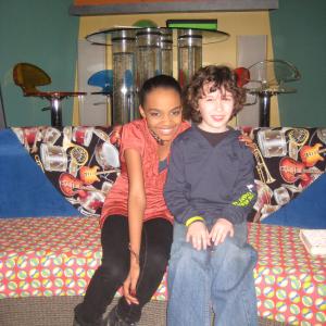 Max and China on the set of ANT FarmThe Disney Channel