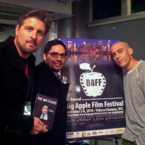 Director Marvin Suarez and actors Jeff Moffitt and Steve Komito at the Big Apple Film Festival at the TriBeCa Theatre in New York for the Premiere of Zombie ChroniclesThe Infected