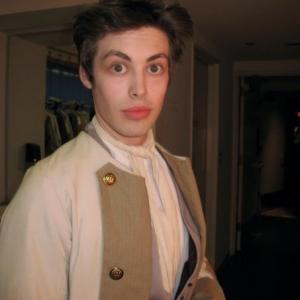 Backstage during a college production of She Stoops to Conquer