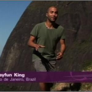 Reporter Tayfun King Rio de Janeiro Brazil BBC World News television travel show Fast Track