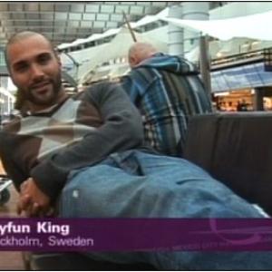 Reporter Tayfun King, Stockholm, Sweden, BBC World News television travel show 