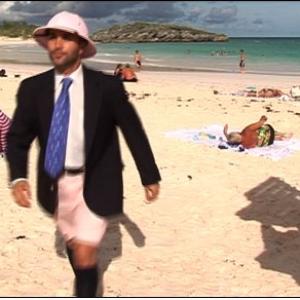 Reporter Tayfun King, Bermuda, BBC World News television travel show 