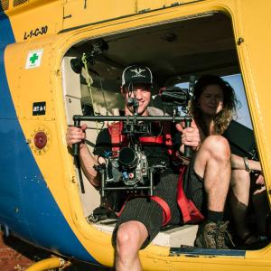 Preparing to take flight for some aerial shots while shooting in the Australian Outback with the BBC 