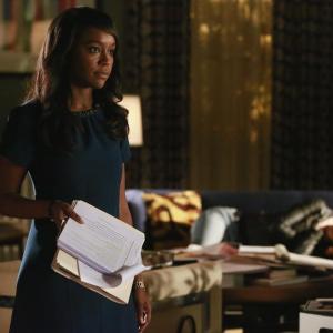 Still of Aja Naomi King and Katie Findlay in How to Get Away with Murder 2014