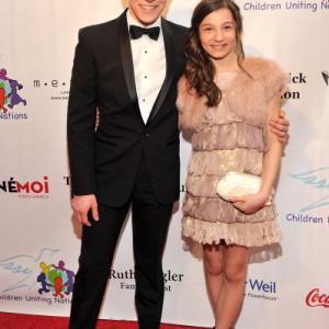 Stephanie Katherine Grant with Michael Grant at Children Uniting Nations Oscar Gala
