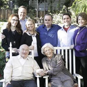 Peter Mackenzie Ed Asner Mimi Cozzens Bradley Fowler and the rest of the James Family getting a pic on LoveMeetHope