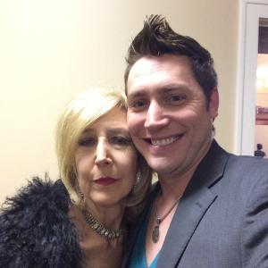 Lin Shaye and Bradley Fowler hanging out on the set of Texas Heart!