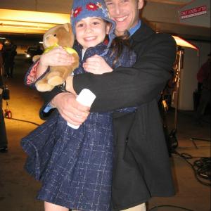 Beatrice Miller and Josh Lucas on set of Tell Tale