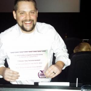 Winning Best Texas Film at the Houston Comedy Film Festival for 17 Minutes in Texas The Zombie Apocalypse