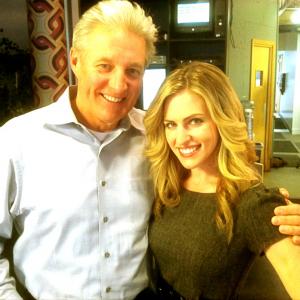 On set for Silver Bells with Bruce Boxleitner
