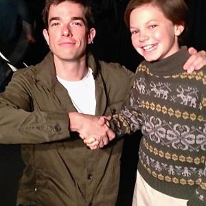 Tanner Flood On the set of Mulaney on Fox with John Mulaney