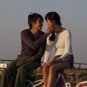 Still of Justin Chon and Shuya Chang in Revenge of the Green Dragons 2014