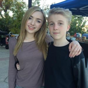 Peyton List (Jessie, Bunk'd)and Miles Elliot on location shooting The Thinning