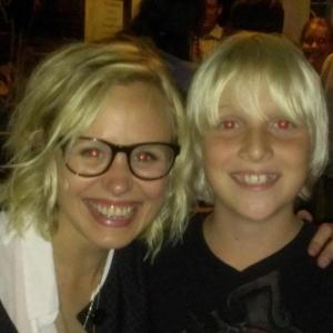 Miles ElliotDinkand Alison Pill at COOTIES wrap party