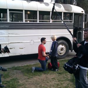 Miles Elliot(Eli)and Michael Mattera(Ken)shooting CAMP on location at Lake Hume