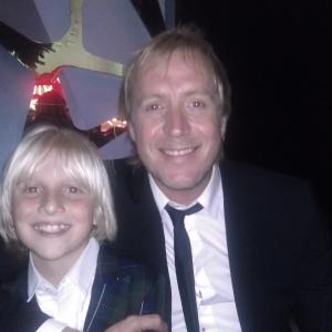 Miles Elliot and Rhys Ifans the Lizard of The Amazing Spiderman at Premiere Party