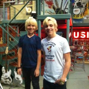 Miles Elliot and Ross Lynch on AUSTIN and ALLY set