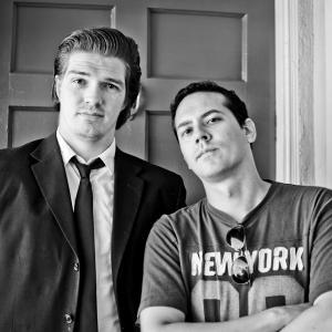 With actor JD Driskill on the set of The Hard Sale