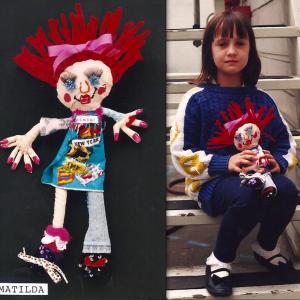 Matilda film doll created with Mara Wilson from her drawing