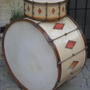 Water For Elephants film faux drums made from foam plastics and cardboard