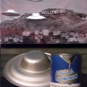 Ed Wood film saucers and can made in collaboration with Jim Bandsuh