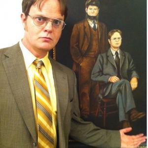 The Office TV show portrait of Dwight and his brother Mose