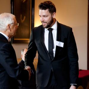 Receiving a Winston Churchill Fellowship from His Excellency the Honourable Alex Chernov AC QC formerthen Governor of Victoria in 2013