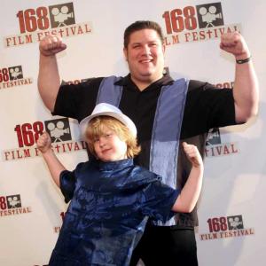 Still of Dan Kalbfleisch and Sawyer Peace from Sumo Joe at 168 Film Festival