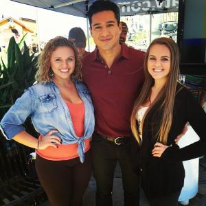 Amy Granlund 2014 ActorMakeup ArtistYouTuber with Mario Lopez and sistersinger Kat Granlund