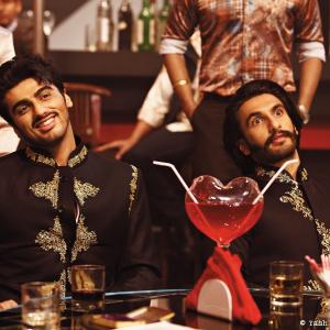Still of Arjun Kapoor and Ranveer Singh in Gunday (2014)
