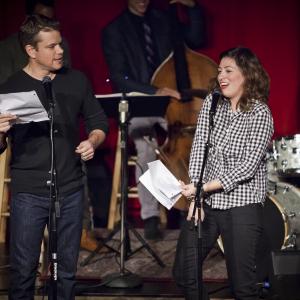 Doing impressions with Matt Damon for Come To Papa at the Largo